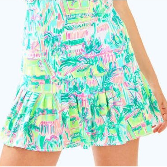 Lilly Pulitzer UPF 50+ Meryl Nylon Luxletic Taye Tennis Skort L NWT - Picture 2 of 6